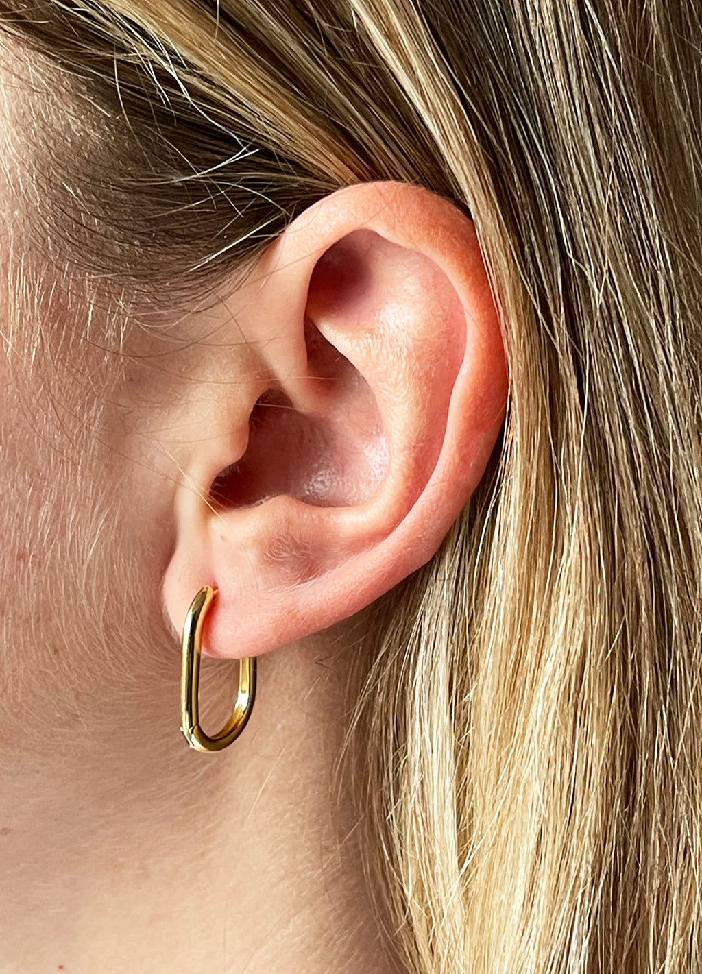 Oval Hoop Earrings