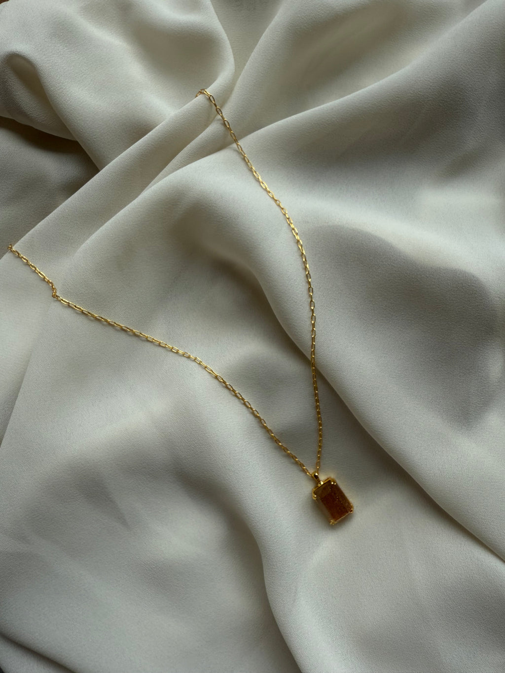 Amber Pendant Necklace
