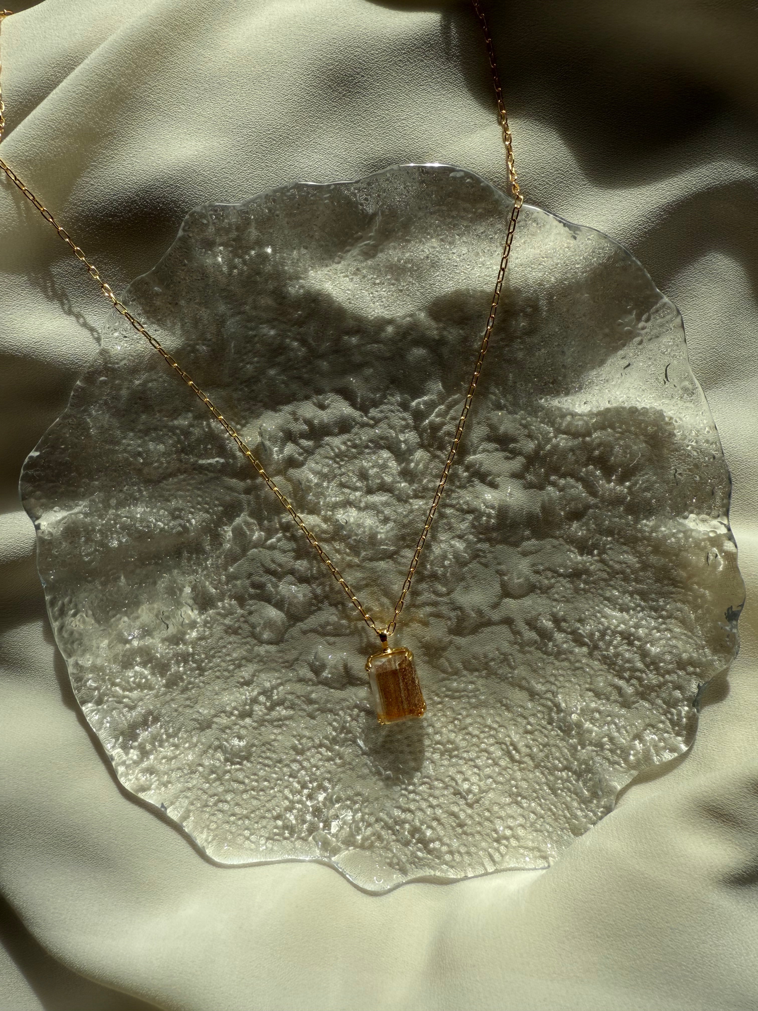 Amber Pendant Necklace